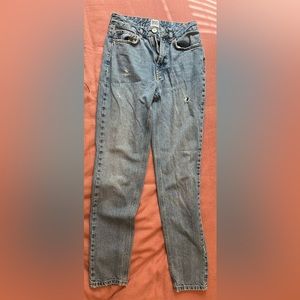 Urban Outfitters Mom High Rise Lightly Distressed Jean